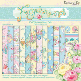 Set de papier 15x15 Forget me not  (72f) – Dovecraft