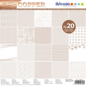 Set de papier 30x30 Foil Cuivre – Artemio