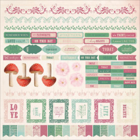 Cardstock Stickers Enchanted Garden 30x30 - Kaisercraft