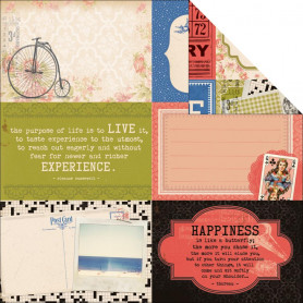 Papier 30x30 Clutter 1f – Collection Miss Match Kaisercraft