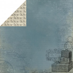 Papier 30x30 Luggage Carousal 1f – Collection Now Boarding Kaisercraft