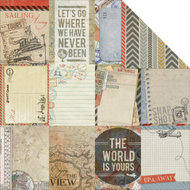 Papier 30x30 Sail 1f – Collection Now Boarding Kaisercraft
