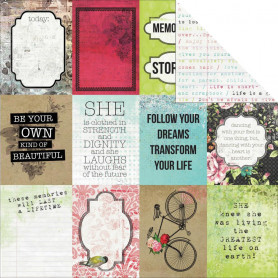 Papier 30x30 Illustrate 1f – Collection Kaleidoscope Kaisercraft