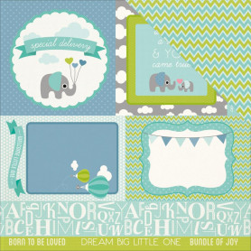 Papier 30x30 Cooper 1f – Collection Little One Kaisercraft