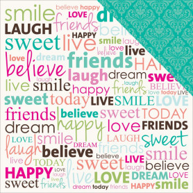 Papier 30x30 Bestie 1f – Collection Fly Free Kaisercraft