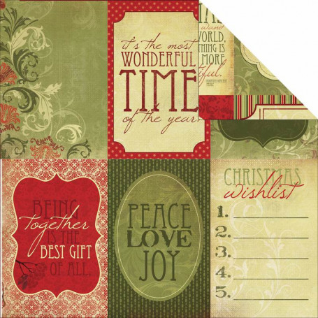 Papier 30x30 Gold 1f – Collection Twig & Berry Kaisercraft