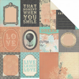 Papier 30x30 Rumour 1f – Collection Periwinkle Kaisercraft