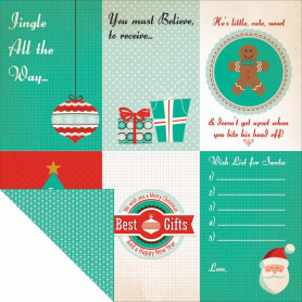 Papier 30x30 Nutmeg 1f – Collection Gingerbread Kaisercraft