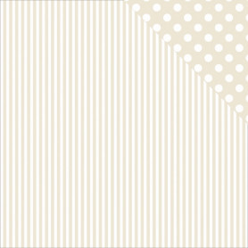 Papier 30x30 Beige Stripe 1f – Collection Back to Basics Kaisercraft