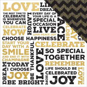 Papier 30x30 Glitz 1f – Collection A Touch of Gold Kaisercraft