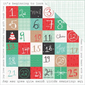 Papier 30x30 Peppy 1f – Collection Holly Jolly Kaisercraft