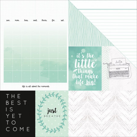 Papier 30x30 Minty 1f – Collection My Year My Story Kaisercraft