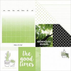 Papier 30x30 Cactus 1f – Collection My Year My Story Kaisercraft