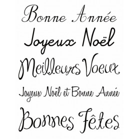 Mini Tampons Noël mots Artemio