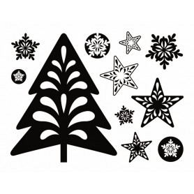 Mini Tampons Sapin Etoiles Artemio