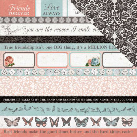 Papier 30x30 Au revoir 1f – Collection Ooh La La Kaisercraft