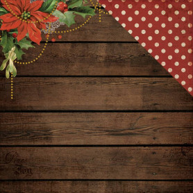 Papier 30x30 Poinsettia Garland 1f – Collection Letters to Santa Kaisercraft