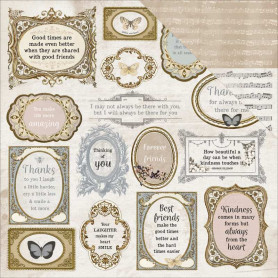 Papier 30x30 Symphony 1f – Collection Romantique Kaisercraft
