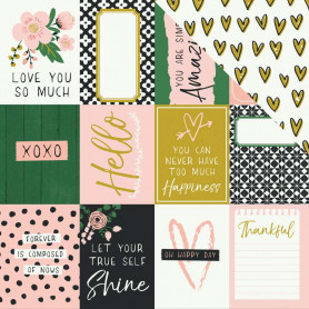 Papier 30x30 Heartfelt 1f – Collection Fleur Kaisercraft