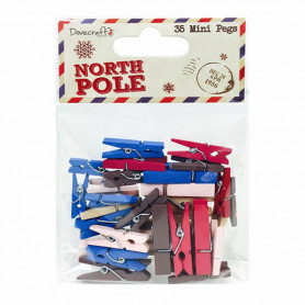 Mini Pegs North Pole 35 pc - Dovecraft
