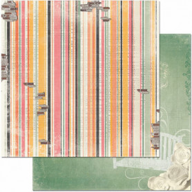 Papier 30x30 Stripe 1f - Aryia's Garden - Bo Bunny