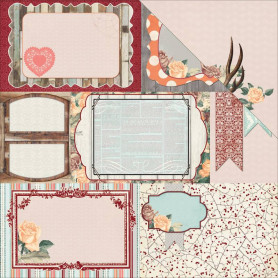 Papier 30x30 Delicate 1f - Bella Rosa - Bo Bunny