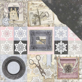 Papier 30x30 Flurries 1f - Winter Wishes - Bo Bunny