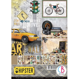 Set de papier A4 Hipster 9f - Creative Pad Ciao Bella Papercrafting