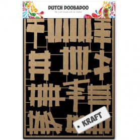 Embellissements papier A5 Wooden fences – Dutch Craft Art - Dutch Doobadoo