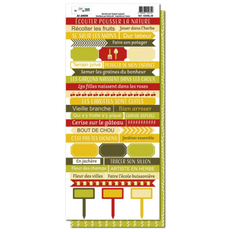 Planche de mots à découper Au jardin - Diy & Cie