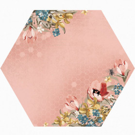 Papier 30x26.5 Orchid 1f finition hexagonale – Collection Forget me not Kaisercraft