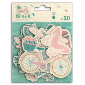 Chipboards en carton Paulette 20 pc - Toga