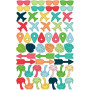 Embellissements epoxy 52 pc Tropical Paradise - Toga