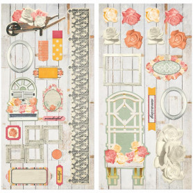 Chipboards Arya's Garden 28pc - Bo Bunny