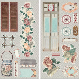 Chipboards Bella Rosa 25pc - Bo Bunny