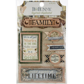 Layered Chipboards Once Upon a Lifetime 6pc - Bo Bunny