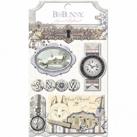 Layered Chipboards Winter Wishes 6pc - Bo Bunny