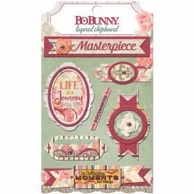 Layered Chipboards Arya's Garden 7pc - Bo Bunny