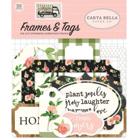 Die-cuts 33 formes découpées Frames & Tags - Spring Market - Carta Bella