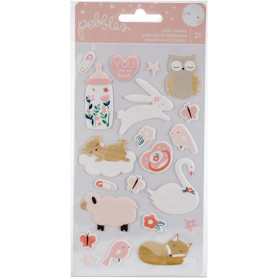 Puffy Stickers Night Girl - Pebbles