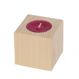 Bougeoir en bois cube 6 cm– Dhondt