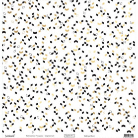 Papier 30x30 Reflet d'or Safran doré 1f – Swirlcards