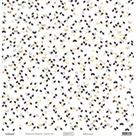 Papier 30x30 Reflet d'or Safran doré 1f – Swirlcards