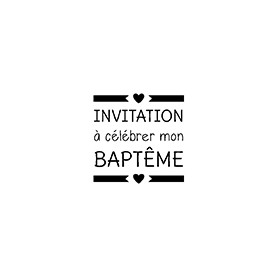 Kit Mini tampon et bloc Invitation à mon baptême - Artemio