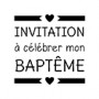 Kit Mini tampon et bloc Invitation à mon baptême - Artemio