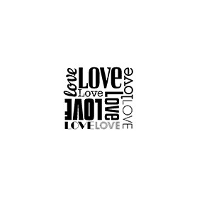 Kit Mini tampon et bloc Fond Love - Artemio