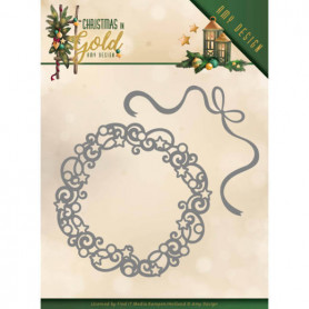 Dies Christmas Wreath 2 pièces - Christmas in Gold - Amy Design