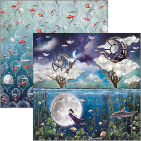 Papier 30x30 Upside Down - 1 feuille - Moon & Me - Ciao Bella Papercrafting