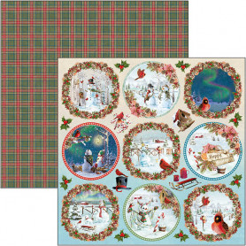Papier 30x30 Medallions - 1 feuille - Northern Lights - Ciao Bella Papercrafting