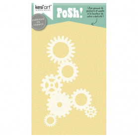 Pochoir Posh! Mask Rouages - Kesi'art
